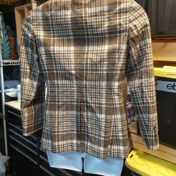 Vintage Pendleton Wool Brown Plaid Blazer Jacket Small Academia Preppy 12 - Picture 3 of 11